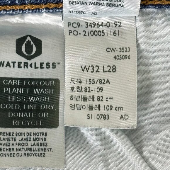 Levi's Wedgie Straight Premium Denim High Rise Medium Dark Wash Jeans - Picture 10 of 15